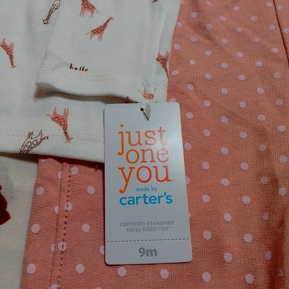 NWT Carter's pink overalls and shirt set